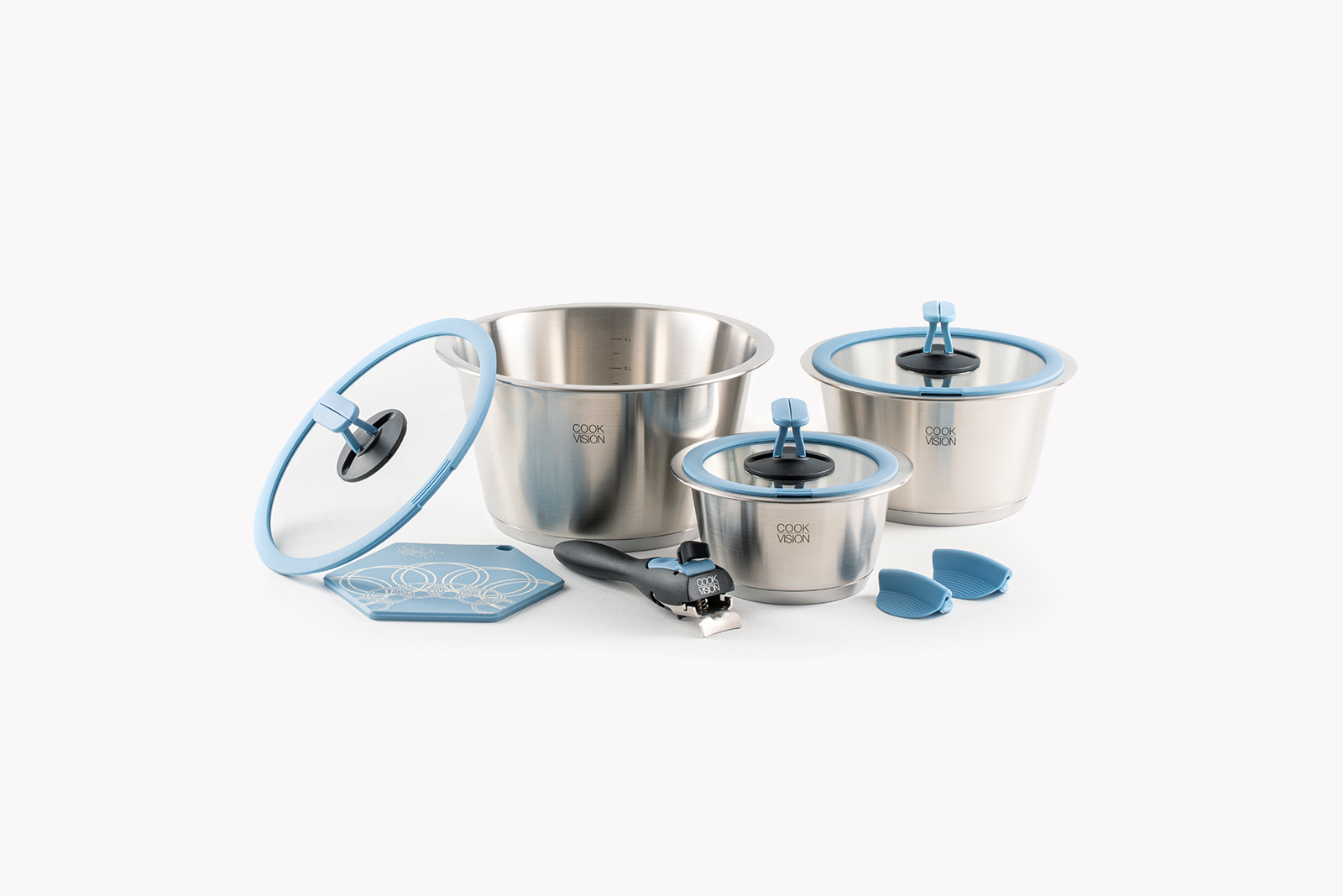 nesto 10-tlg. Topf-Set blau – cookvision GmbH