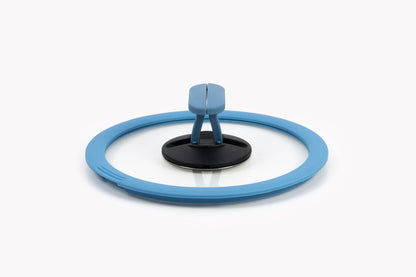 nesto glass lid with silicone edge Ø 18 cm blue