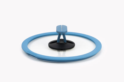 nesto glass lid with silicone edge Ø 20 cm blue