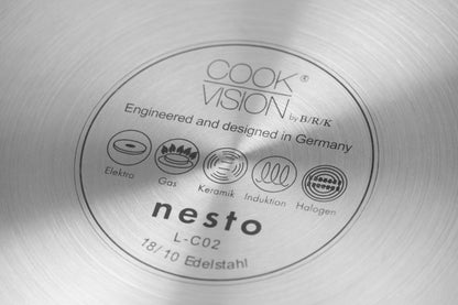 nesto Edelstahl-Pfanne Ø 28 cm x 5,6 cm, antihaft-beschichtet
