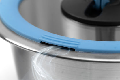 nesto glass lid with silicone edge Ø 24 cm blue
