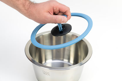 nesto glass lid with silicone edge Ø 20 cm blue