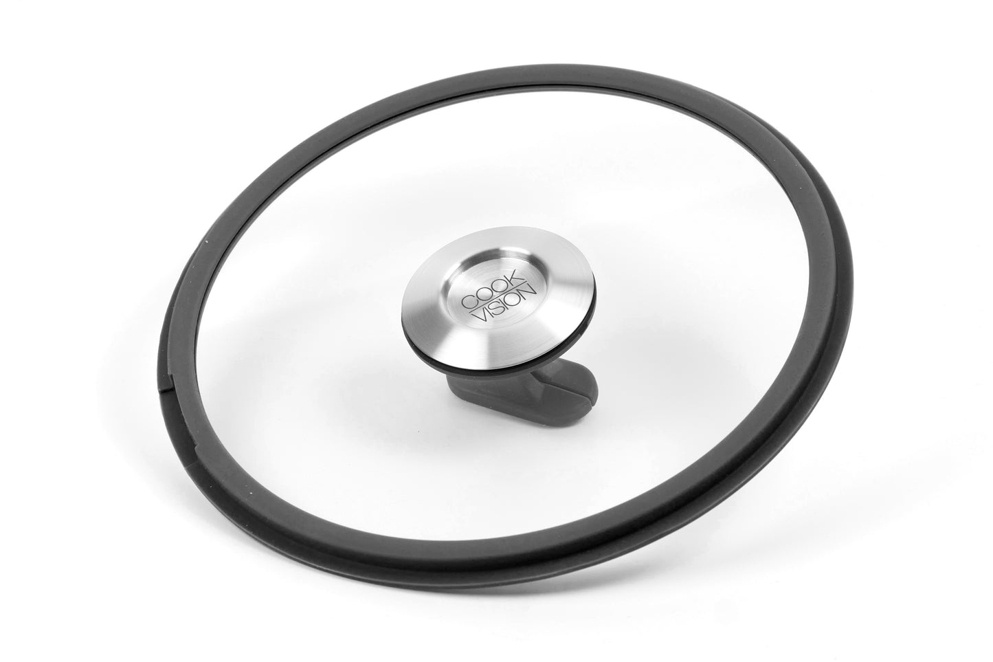 nesto glass lid with silicone edge Ø 24 cm, black