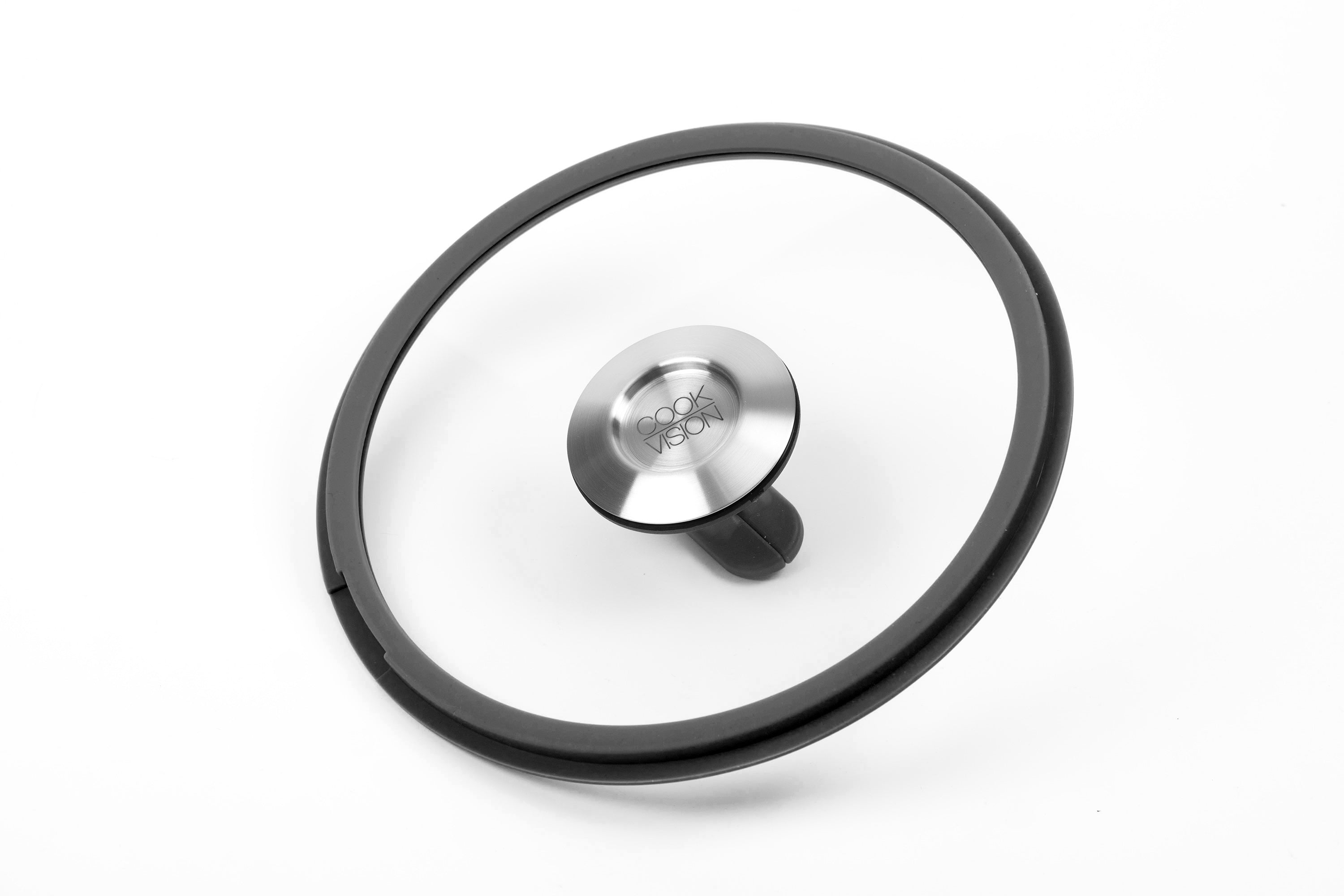 nesto glass lid with silicone edge Ø 22 cm, black