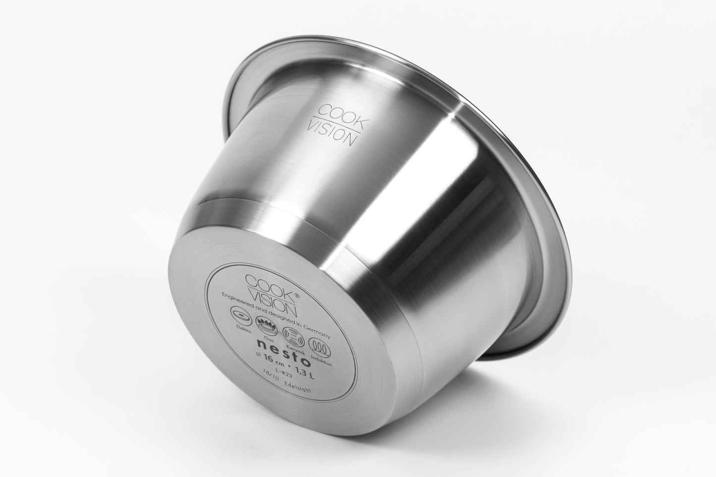 Latteira in acciaio inox nesto con rivestimento antiaderente Ø 16 cm x 8,5 cm, 1,3 l