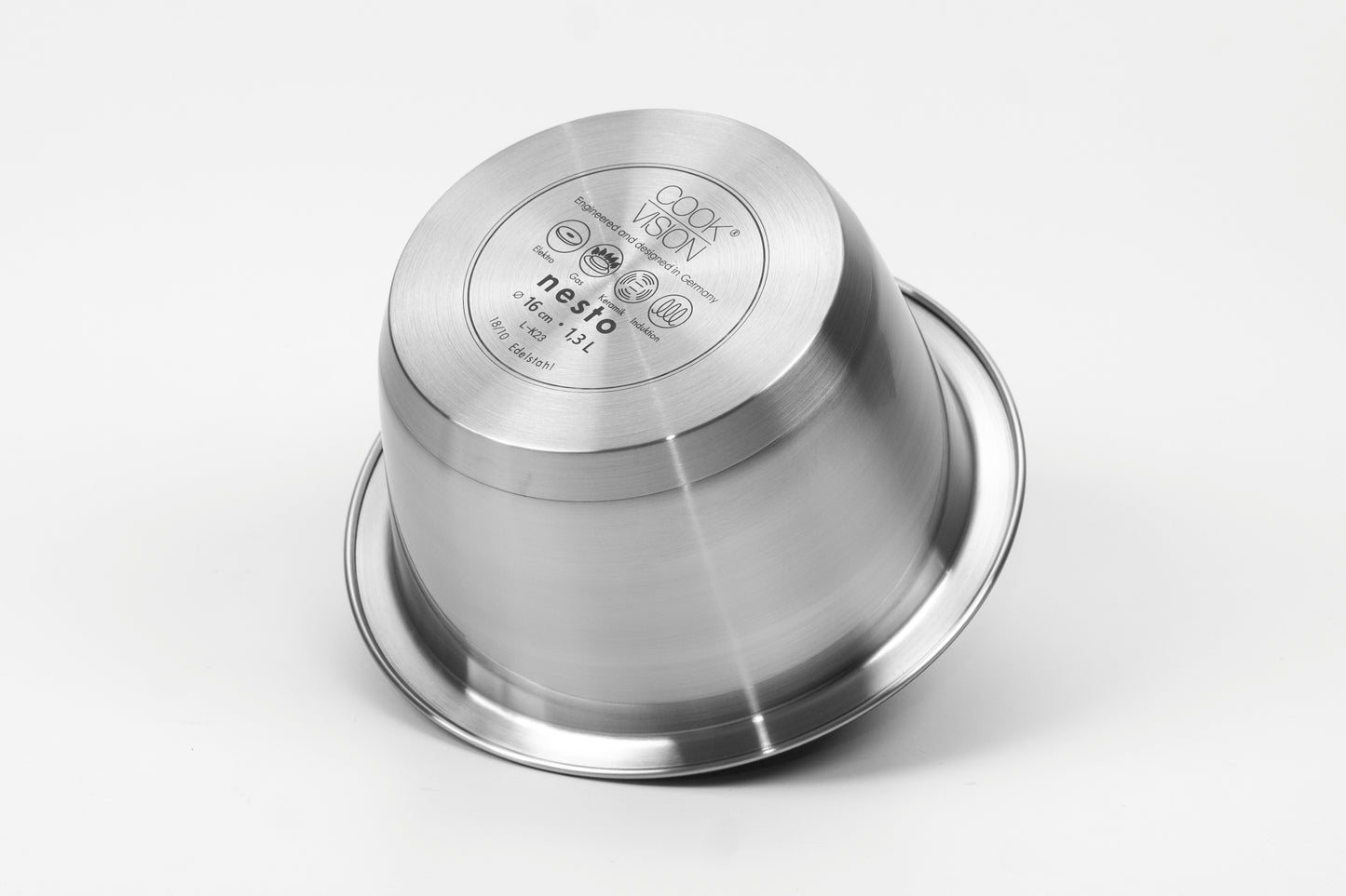 Latteira in acciaio inox nesto con rivestimento antiaderente Ø 16 cm x 8,5 cm, 1,3 l