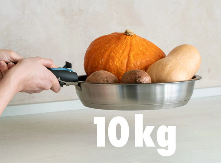 Griff, wie 10kg gehalten werden.